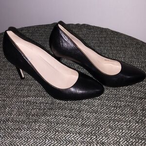 Cole Haan - Woman's Leather Black High Heel Pumps, Size 9.